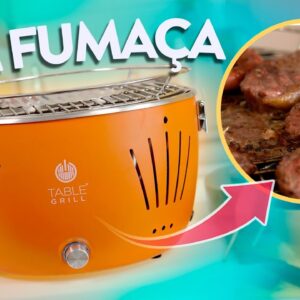 CHURRASQUEIRA A CARVÃO sem FUMAÇA funciona?? // TABLE GRILL *TESTAMOS!*