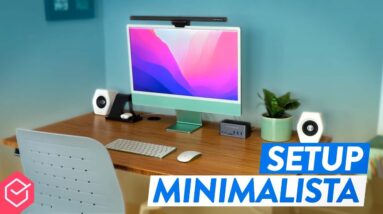 Meu NOVO SETUP MINIMALISTA com iMac e GenioDesk Bambu!