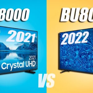 TV 4K SAMSUNG BU8000 ( 2022 ) vs. AU8000 e AU7000 ( 2021 ) // como economizar!