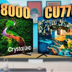 Qual MELHOR TV 4K SAMSUNG BARATA da NOVA GERAÇÃO? // CU7700 vs. CU8000