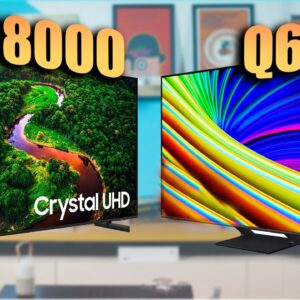 SAMSUNG Crystal CU8000 vs QLED Q60C / Q65C // 🔥 qual melhor TV 4K SAMSUNG BARATA em 2023?