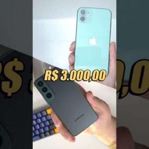 iPhone de 3000 reais vs Samsung 3000 reais // quem é melhor? #celular #tech