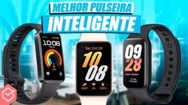 Qual é a MELHOR SMARTWATCH e SMARTBAND BARATA? // Mi Band 8 vs. Huawei Band 9 vs. Galaxy Fit 3